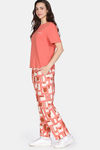 Zivame 2 Mile Fashion Knit Cotton Loungewear Set - Burnt Sienna — thumbnail 3